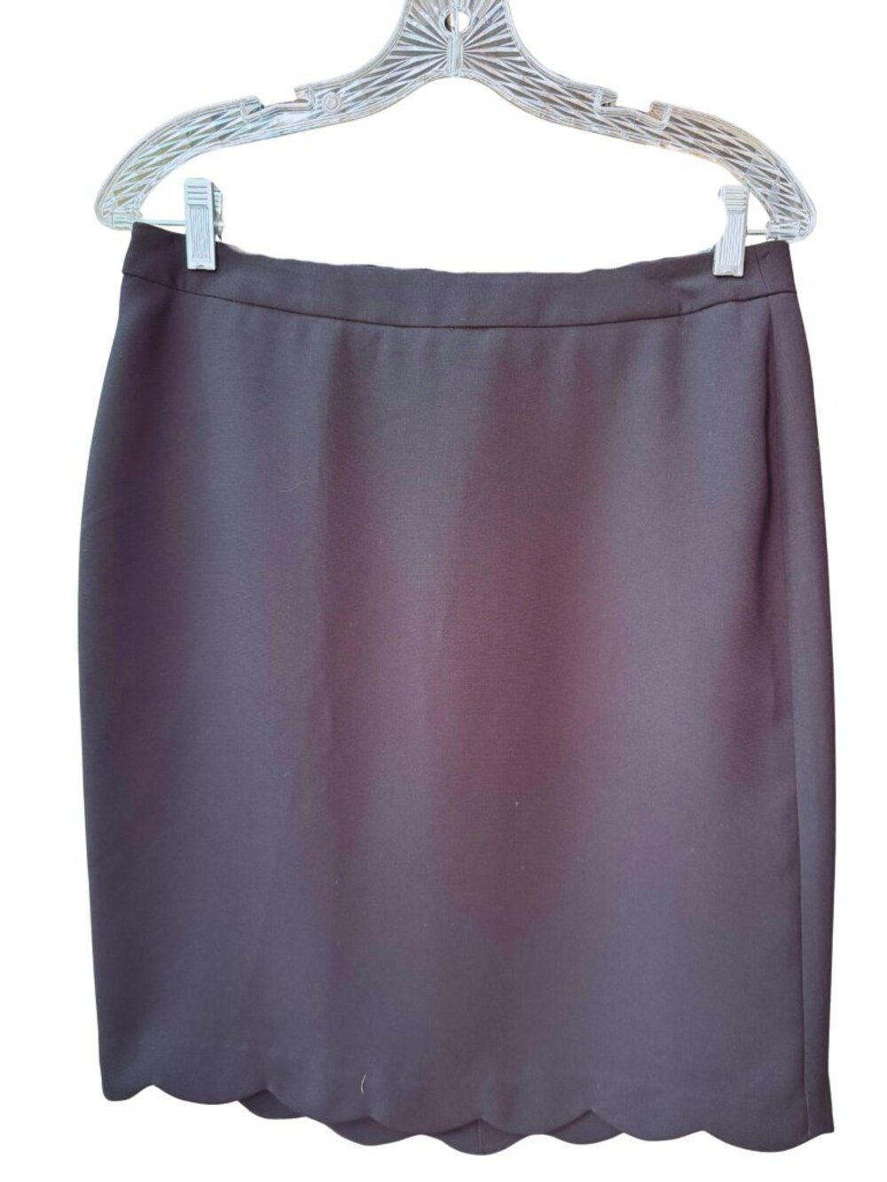 Medium EUC - Cece Black Scallop Skirt